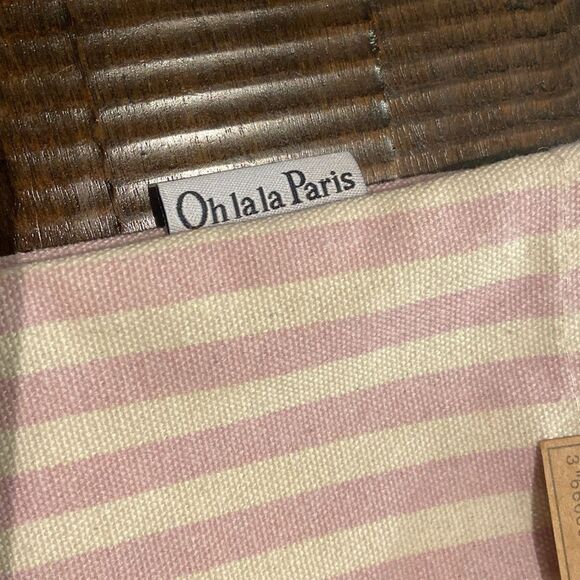 Paris Print Pink and white Tote Bag Macarons - Picture 4 of 5